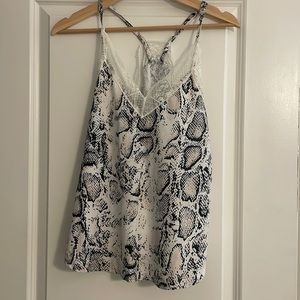 lacey snakeskin boutique top